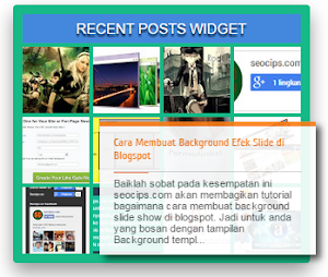 Artikel terbaru dengan gambar dan efek tooltip