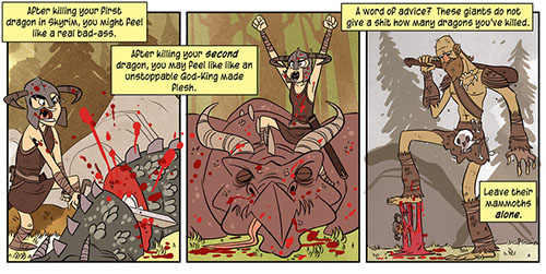 penny arcade comic strips about skyrim i play skyrim