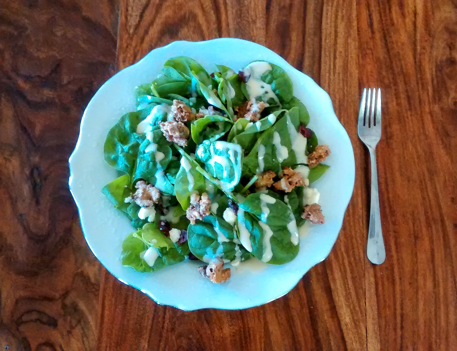 Alpine Climb Candied Walnut Spinach Salad