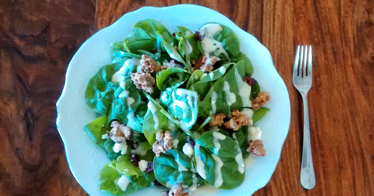 Alpine Climb Candied Walnut Spinach Salad