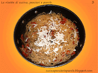 Spaghetti peperoni,melanzane e ricotta affumicata