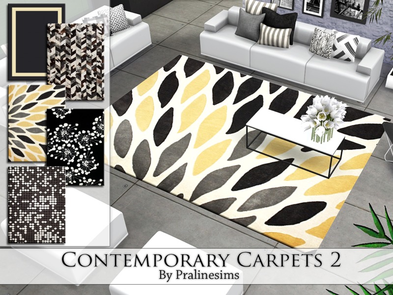 Sims 4 CC's The Best Rugs by Pralinesims