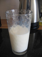 Half glass of milk