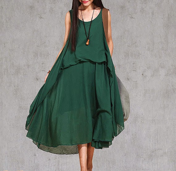 Style Know Hows Comfortable Cotton Linen Vest Dress Elegant Sundress