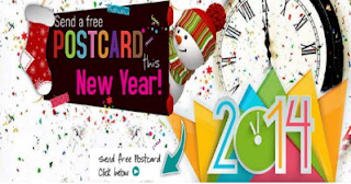 Free Customized New Year 2014 Postcard from Postmygreeting !!