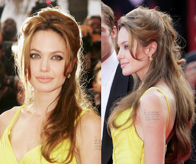Angelina Jolie down prom hairstyles