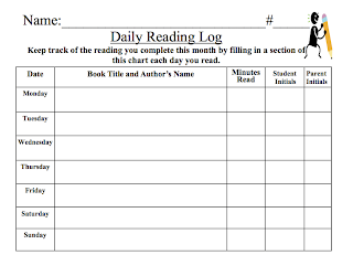 homework log template
