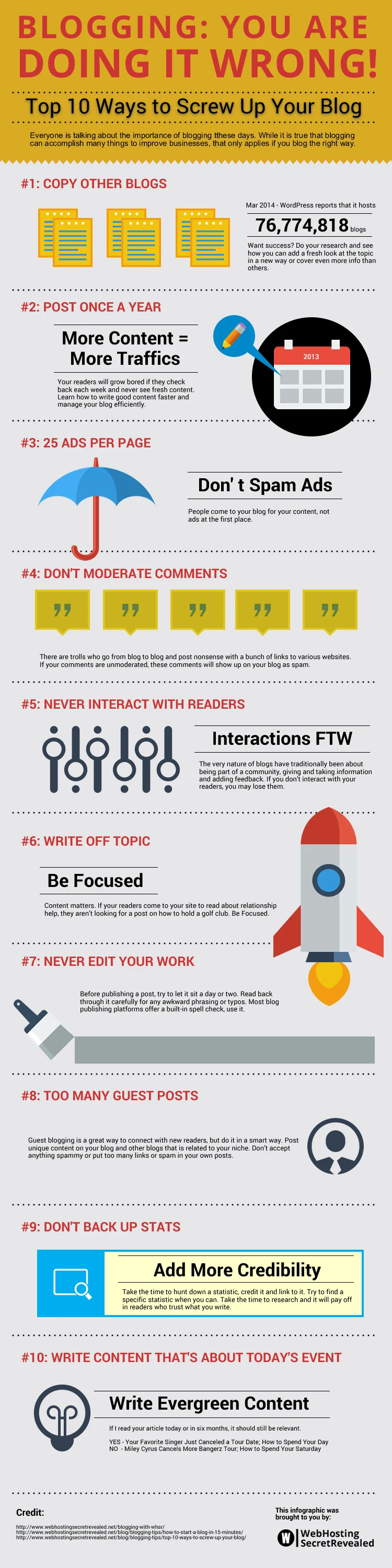 Top 10 Ways to Screw Up Your Blog - #infographic