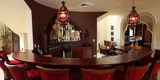 The home bar of this stunning property The home bar of this stunning property