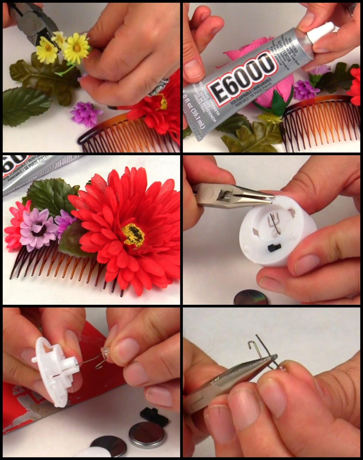 Mark Montano Twinkling Flowers Hair Combs DIY