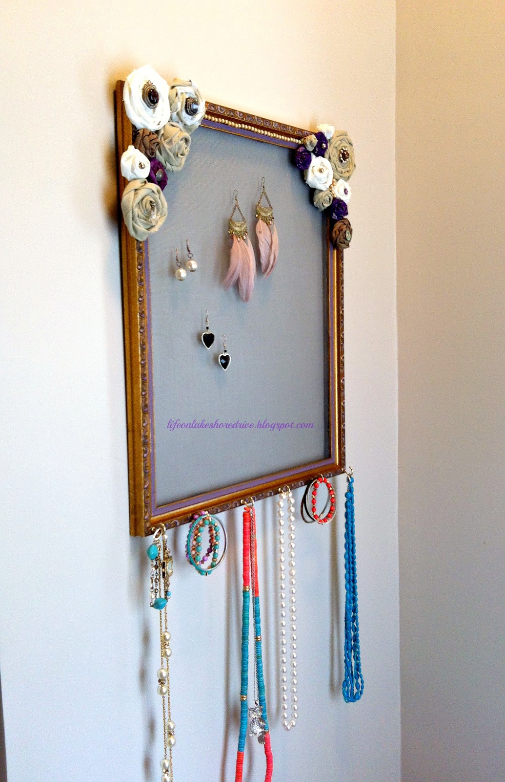 Shabby Chic Jewelry Organizer Life on Lakeshore Drive