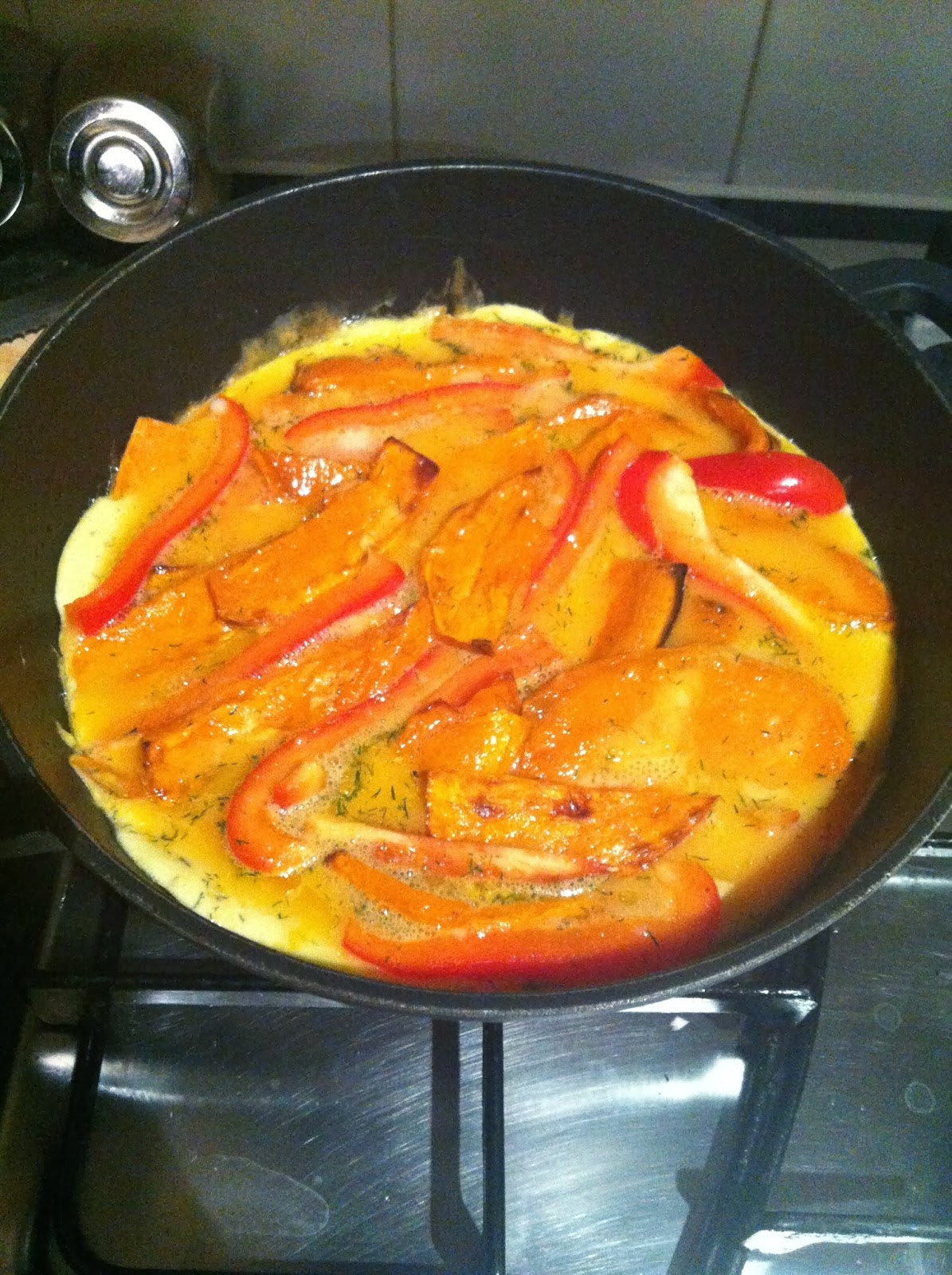 Spanish Omelette with dill and sweet potato