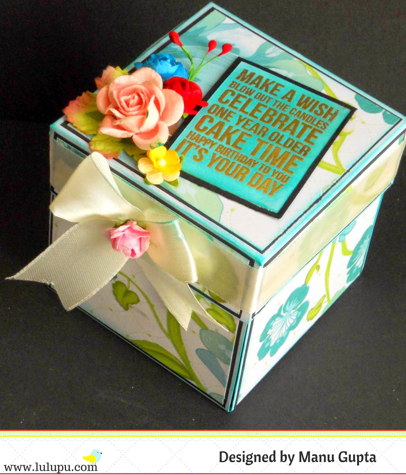Lulupu The Craft Lounge Explosion Box with a 3D cake Tutorial