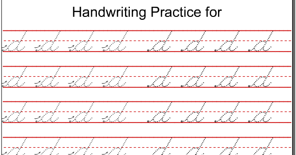 Kindergarten Worksheets: Lowercase Cursive - Letter d