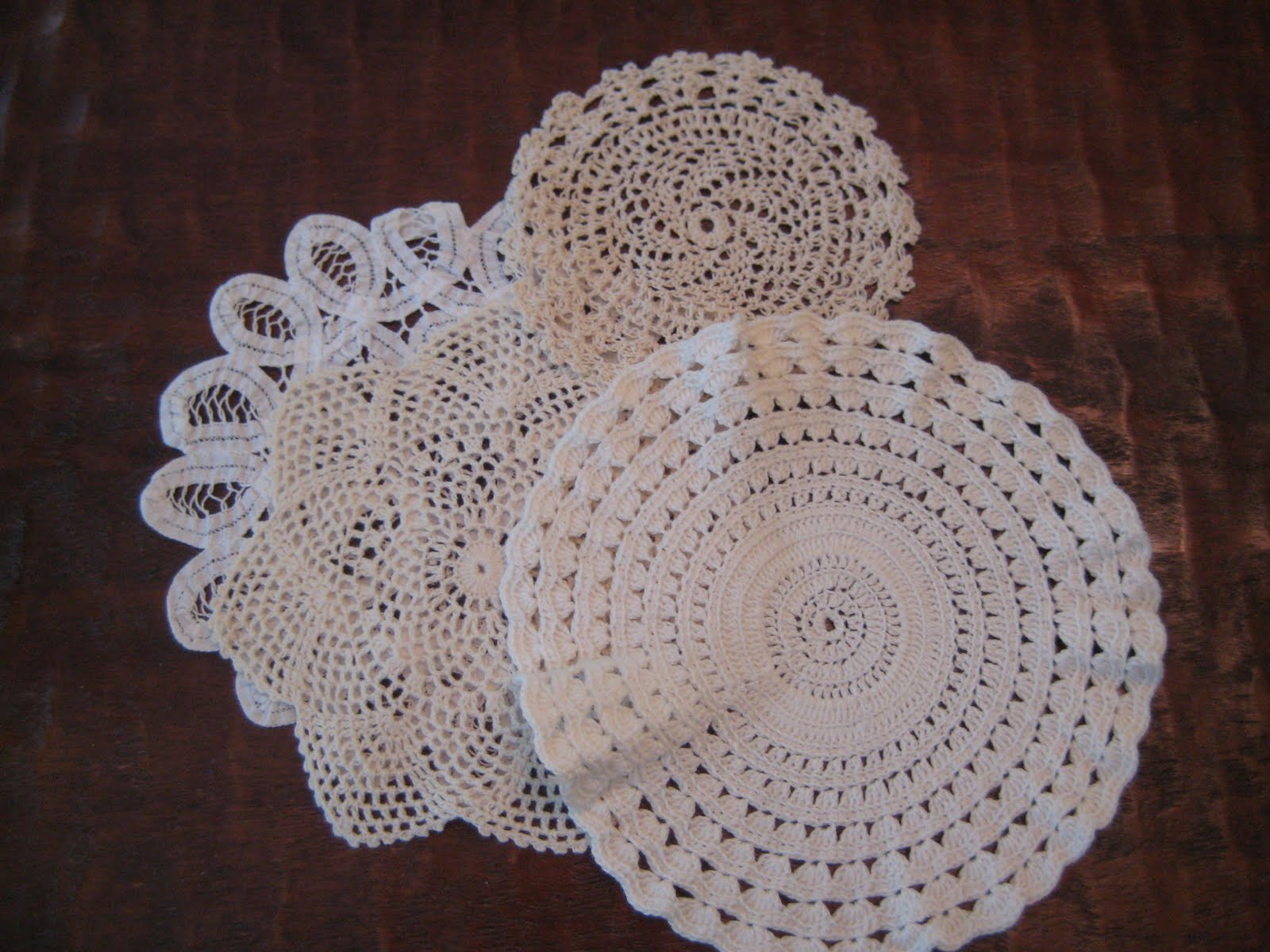 The Power of Standing Still Vintage Doily Table Runner