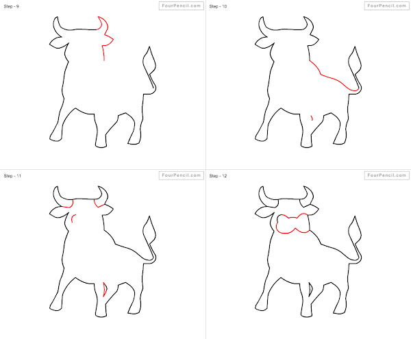 How to draw Buffalo easy steps - slide 4