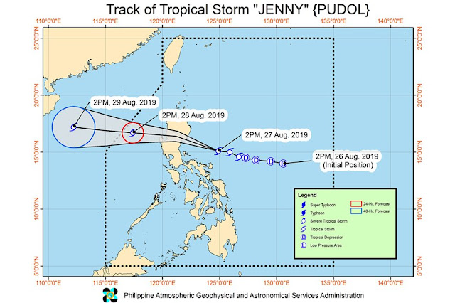 bagyong jenny pagasa august 2019 update
