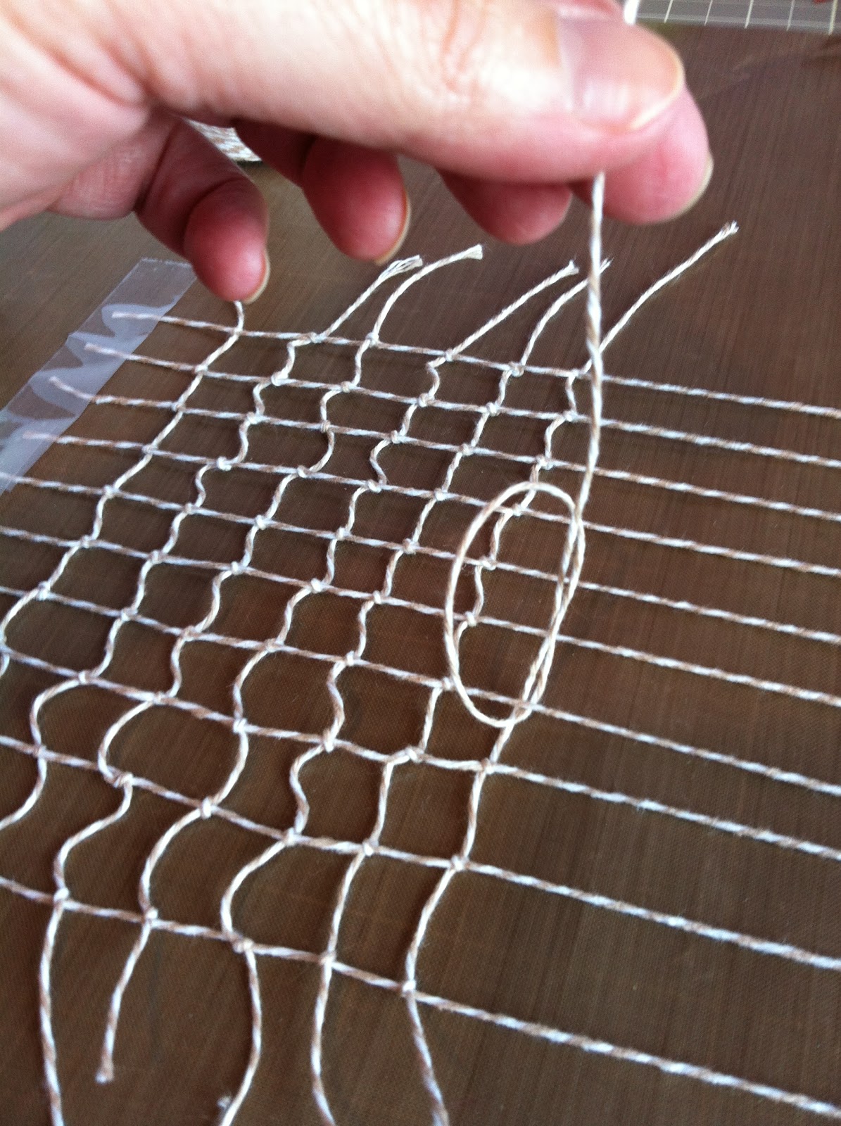 Make a twine net for a beachy craft Net making, Craft time, Crafts