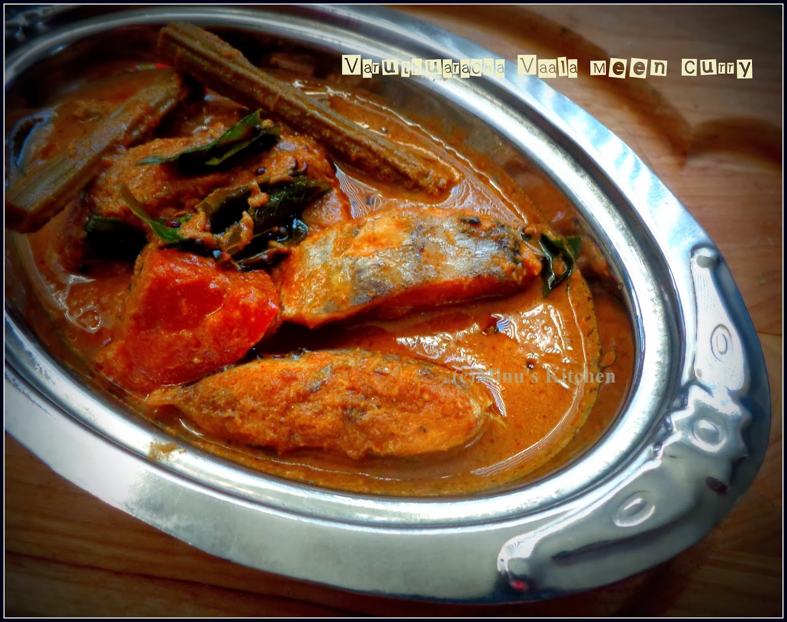 Varutharacha Vaala Meen Curry Kerala Special Spicy Belt Fish Curry Minu's Kitchen