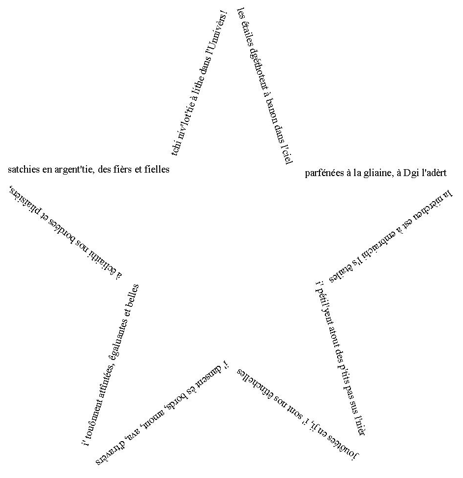 Star Concrete Poem 106