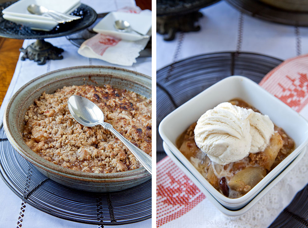 Cafe Lynnylu Pear and Dried Cherry CrispSecret Recipe Club