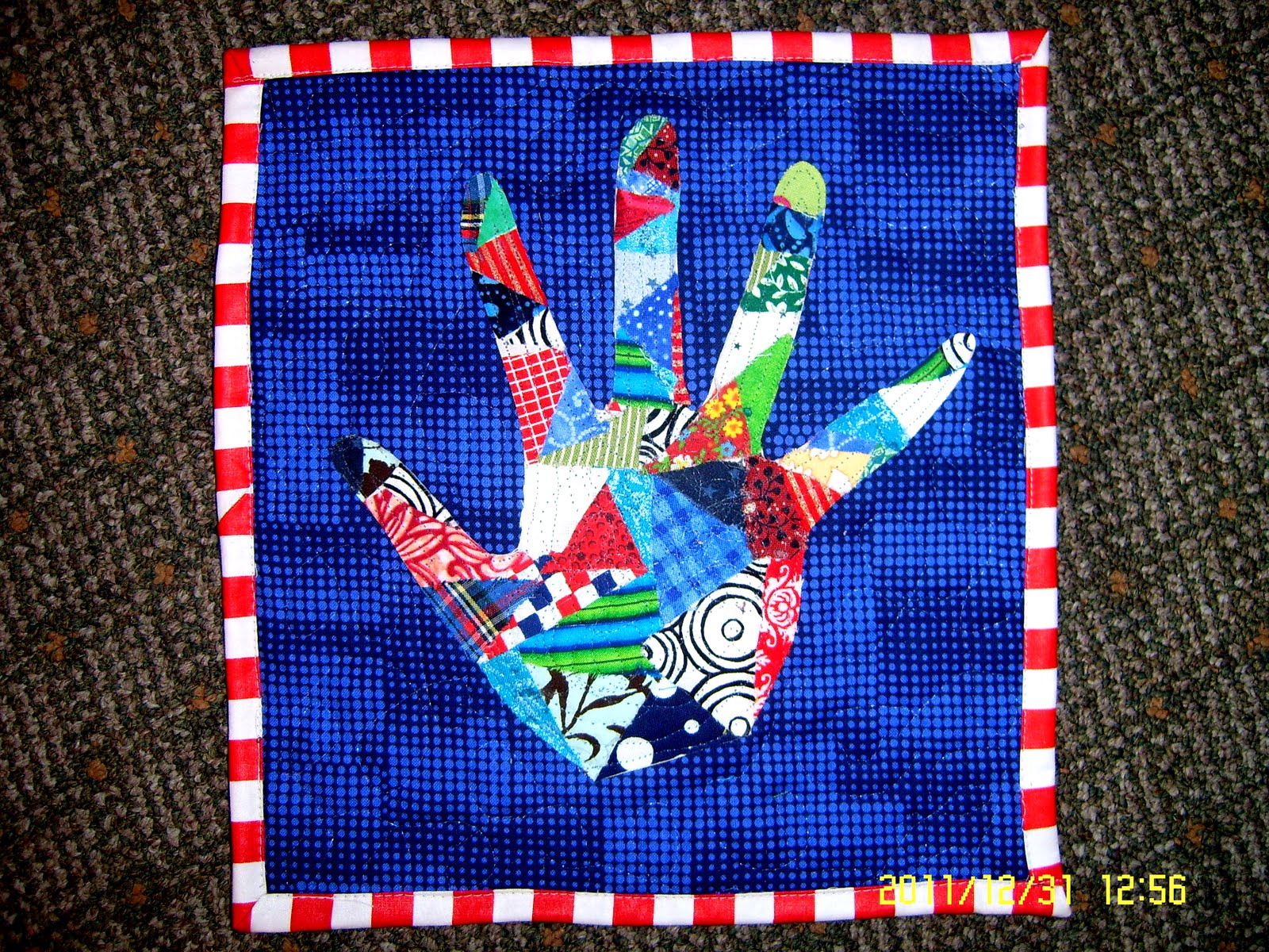 The little quilt Mom blog Girls quilt collage project