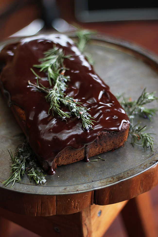 Chocolate & Rosemary Olive Oil Cake with Vegan Ganache Wholehearted Eats