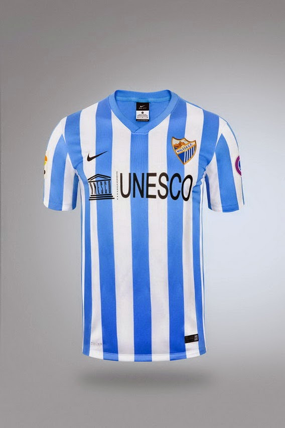 los fans de fútbol: La primera camiseta Málaga 2014 2015 conmemora los