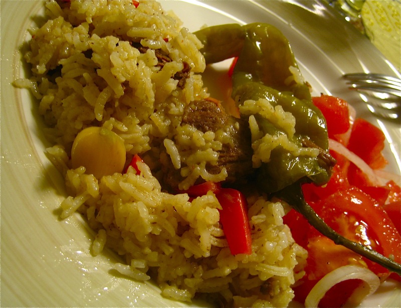 Popo's River baked rice with lamb, a Central Asian version