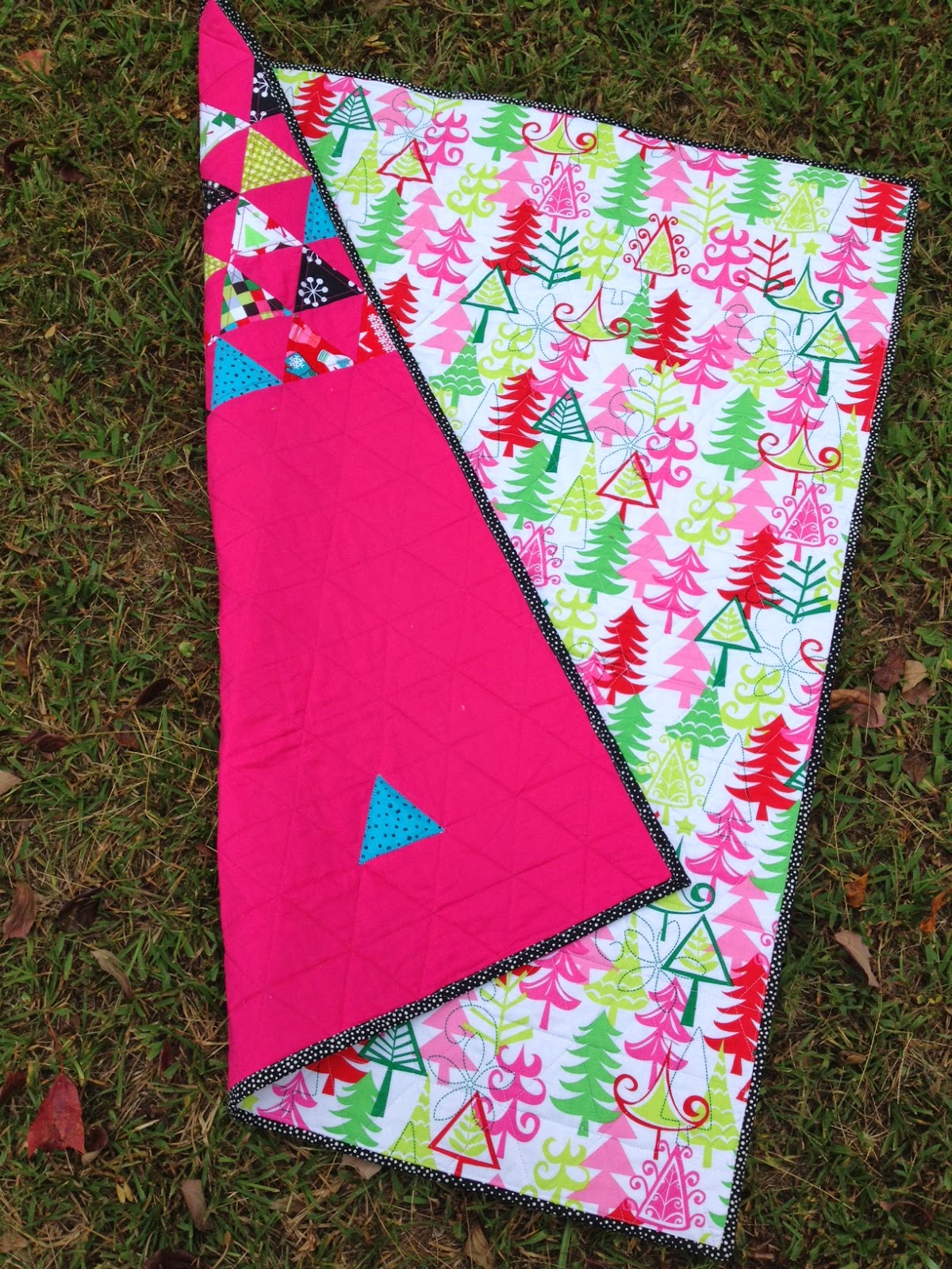 Studio Dragonfly Hot Pink Holiday Quilt