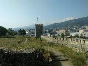 View on the top of Skopje Fortress in Macedonia.