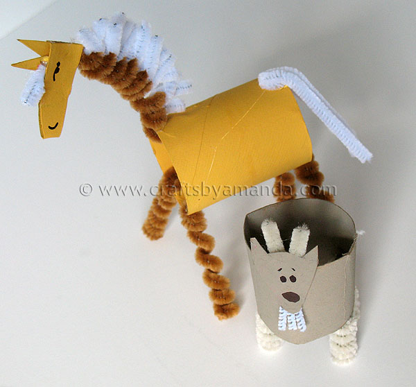 Cardboard Tube Horse The Farm Series Crafts by Amanda