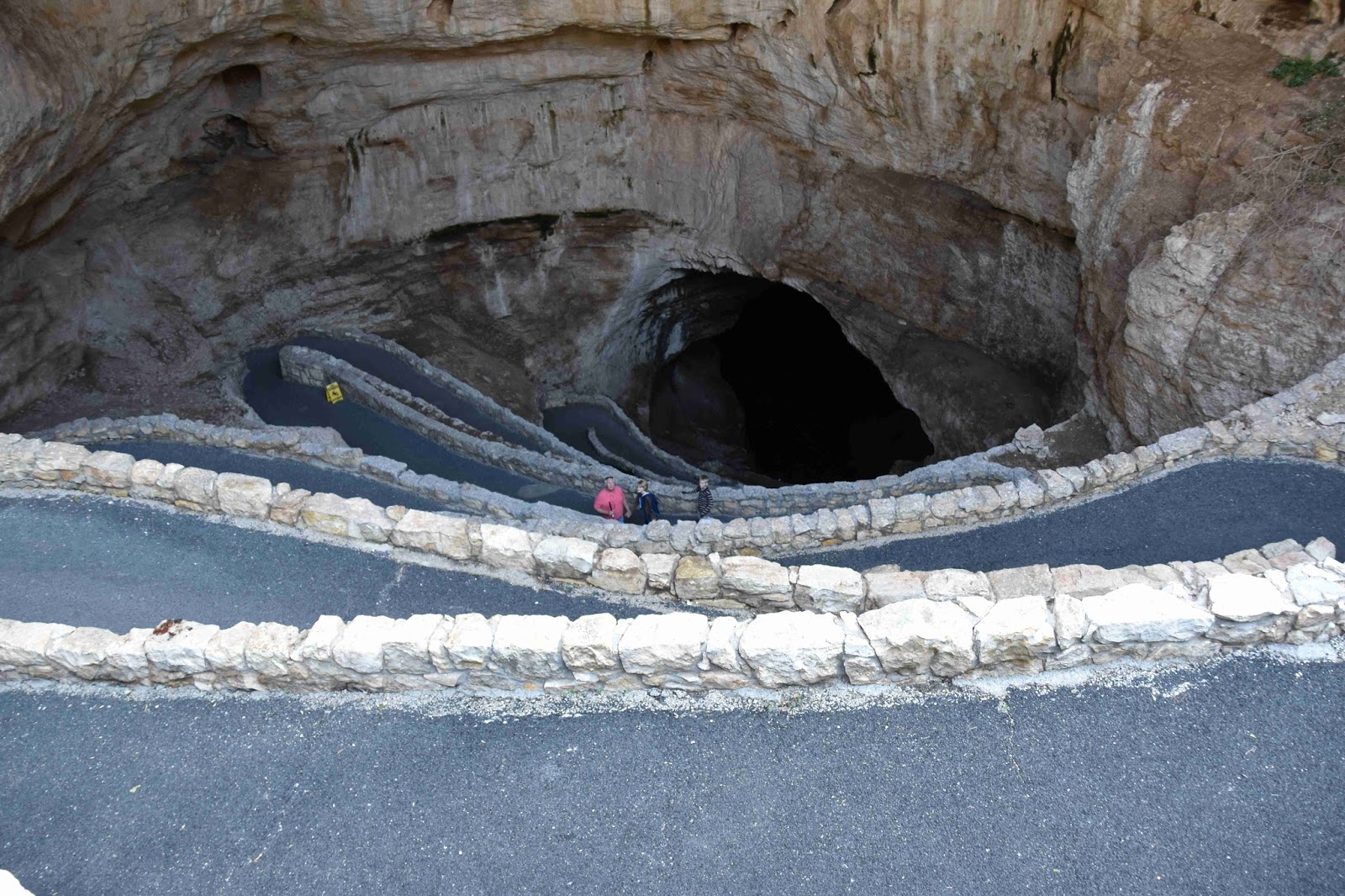 the path switch backed back and forth as we descended 800 ft into the cave as we dropped below the opening we could really smell the bats the path switch backed back and forth as we descended 800 ft into the cave as we dropped below the opening we could really smell the bats