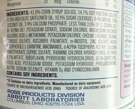 ingredients similac label formula infant baby formulas ingredient abbott syrup autism list eat labels corn milk naturalnews organic gmos soy