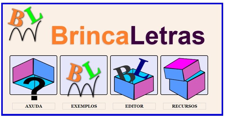 Brincaletras. Editor xogo interactivo