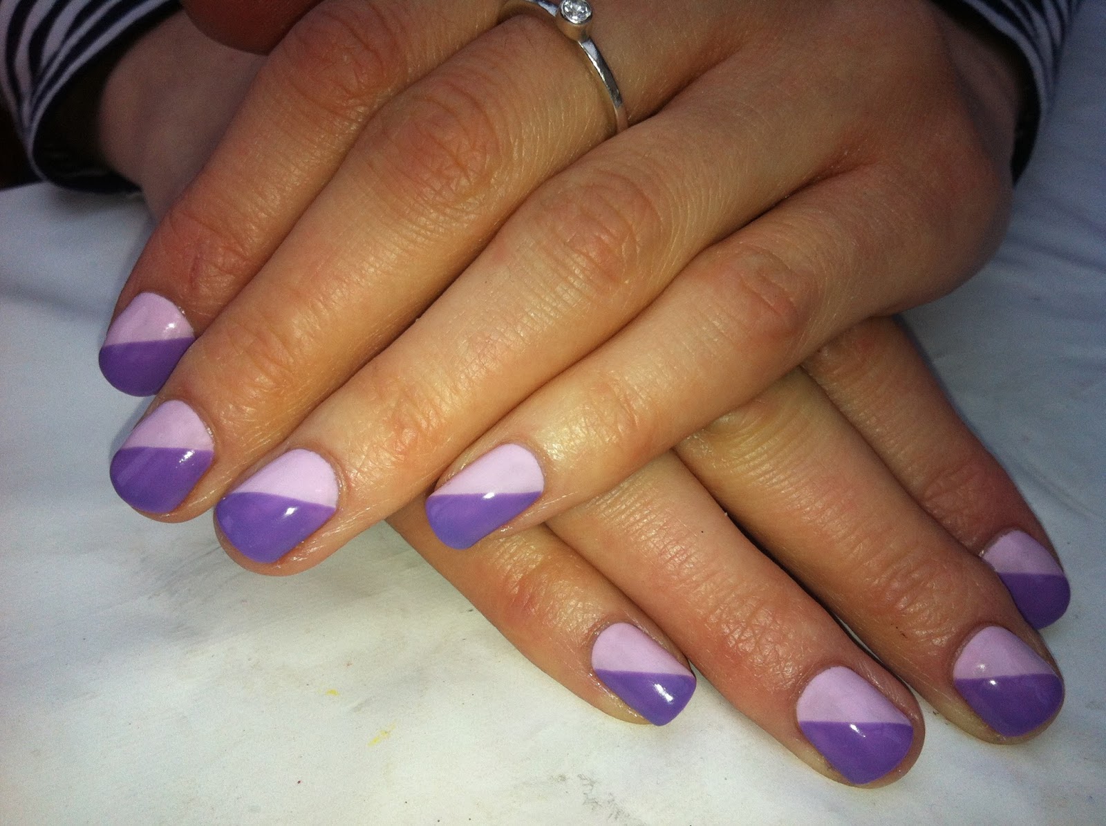Brush up and Polish up! CND Shellac Nail Art Pastel Diagonals