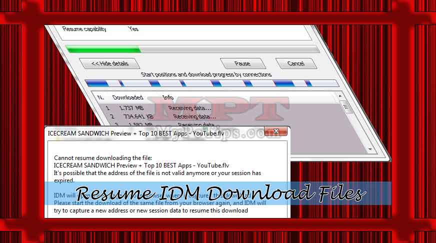 resume idm downloads or videos my pc tips