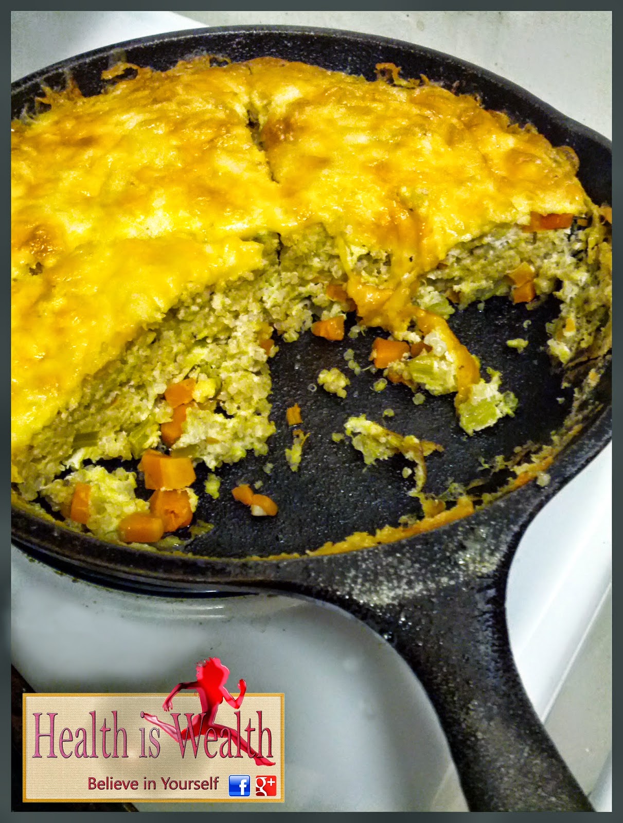 Strong and Beyond Easy Crustless Quinoa Quiche