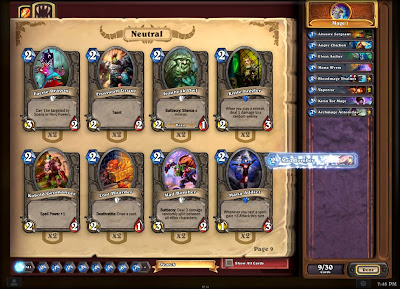Hearthstone card game beta impressions cards
