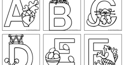 Free for kids: Alphabet colouring pages