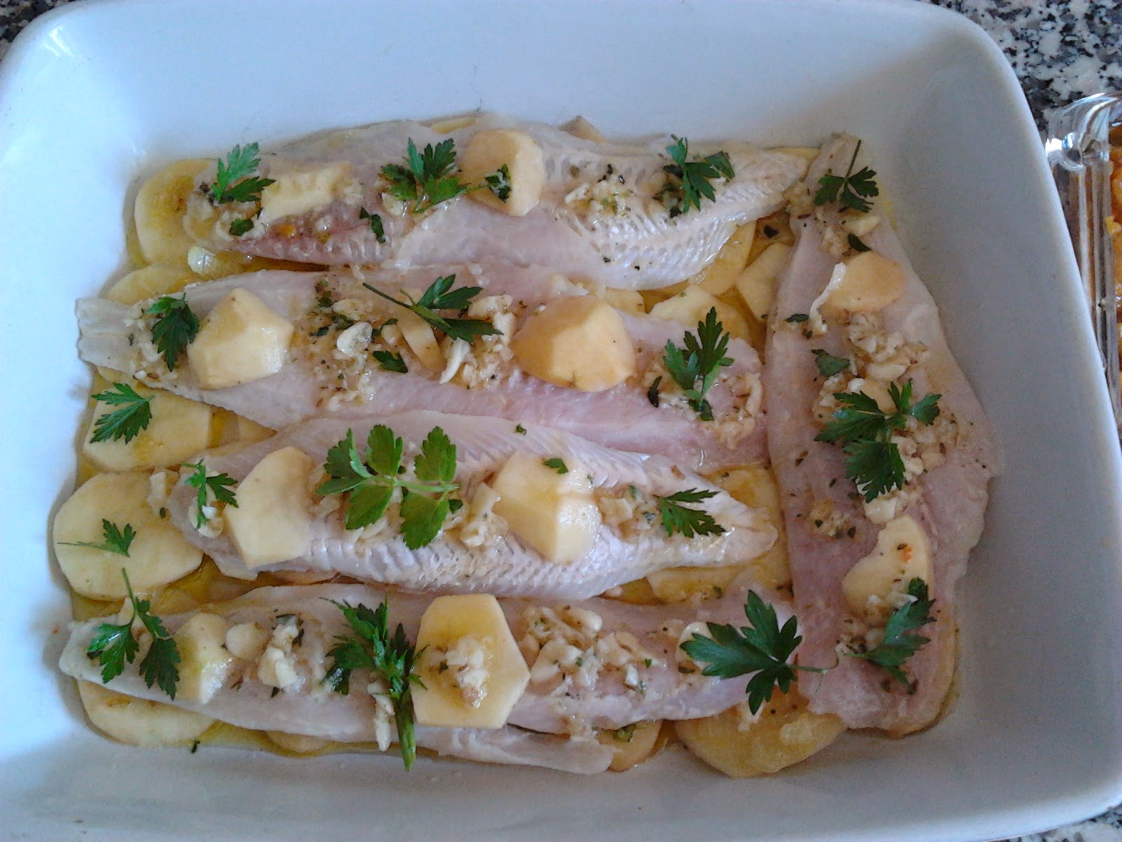 Filetes De Panga Al Horno Con Patatas
