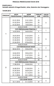 KALENDAR PERSEKOLAHAN 2018