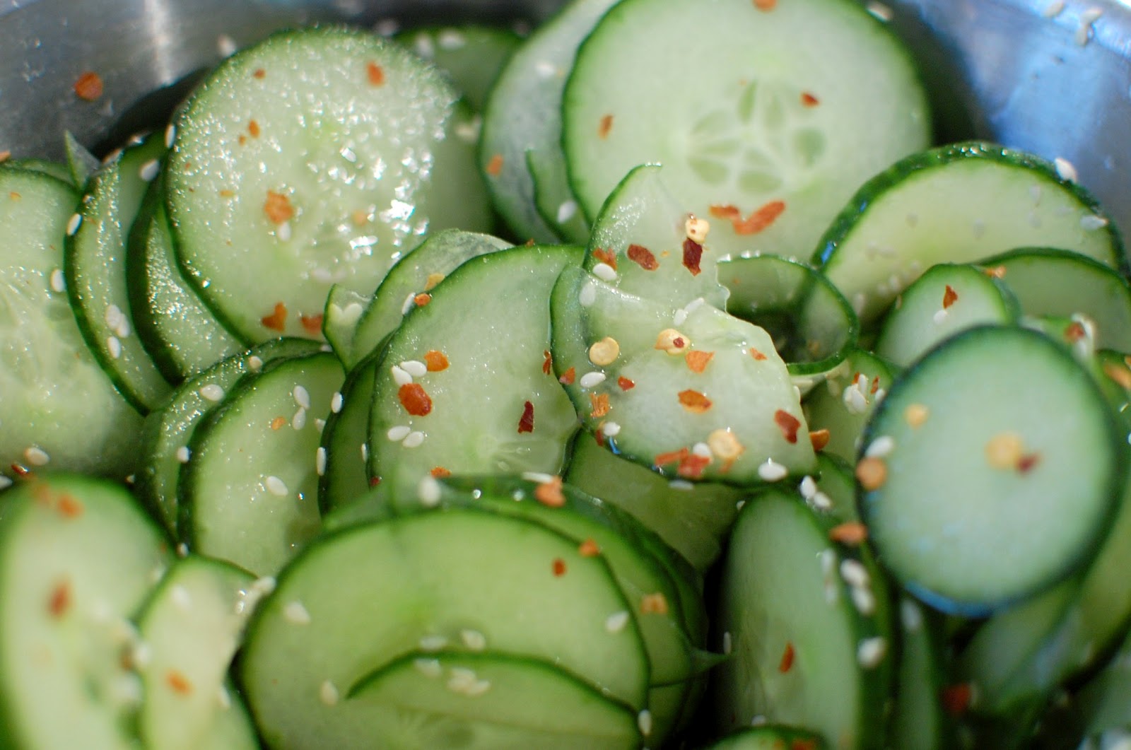 Reckless Abandon Asian Marinated Cucumbers