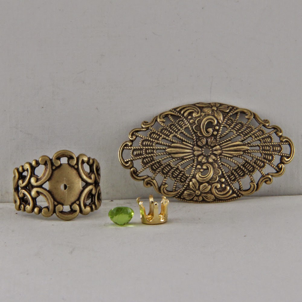 OscarCrow Handmade Jewelry Victorian Basket Ring