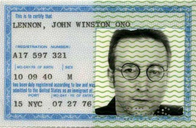 Historic Passports Of Famous People John Lennon