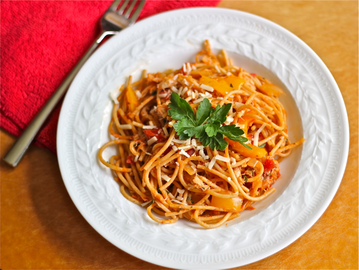 Tomato crab pasta a recipe Yankee Kitchen Ninja