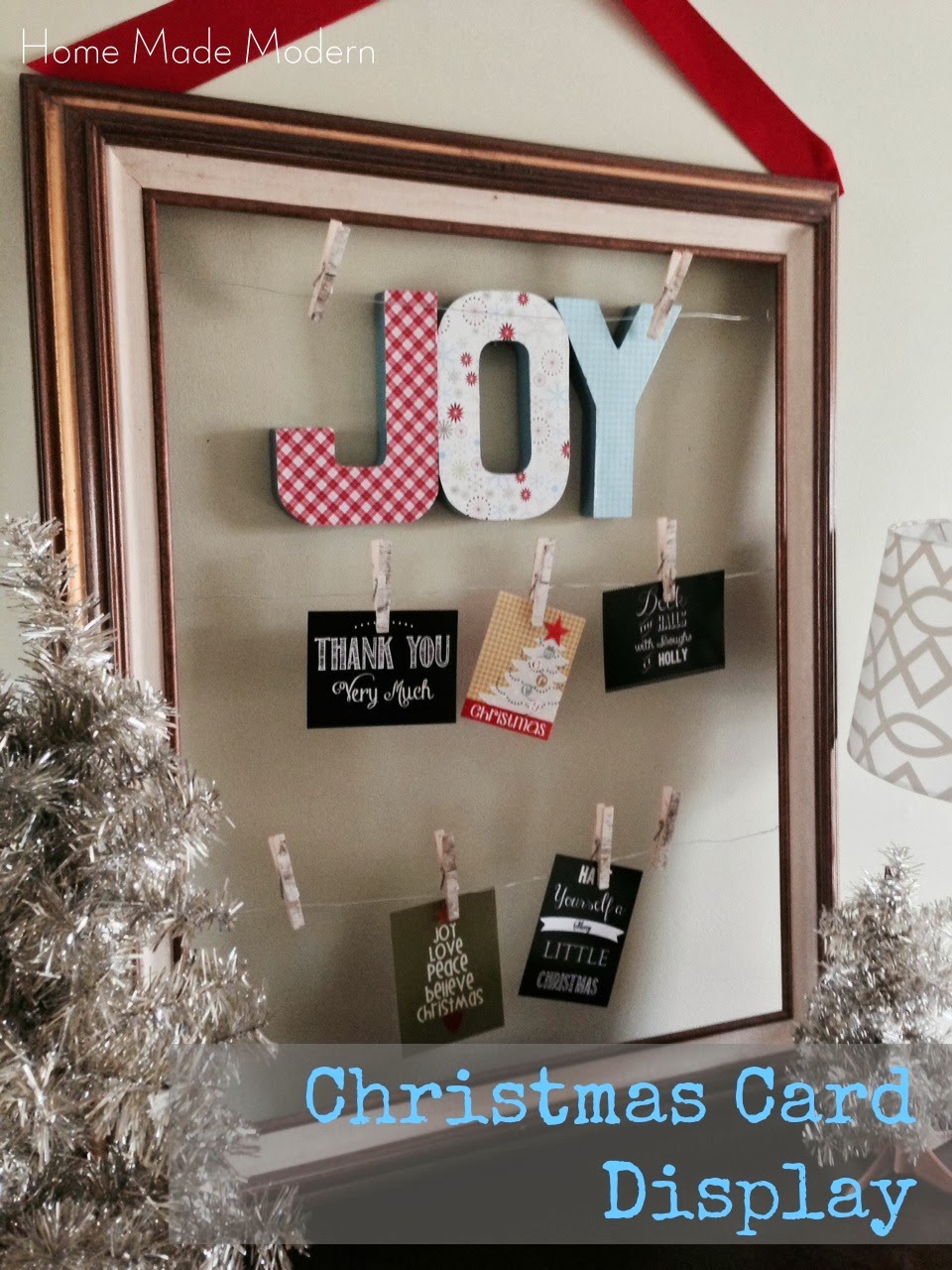 Home Made Modern Christmas Card Display and Gift Ideas (Sponsored by