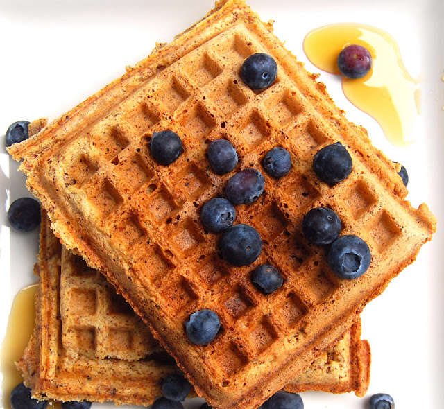 Vegan Maple Wheat Germ Waffles • Holy Cow! Vegan Recipes