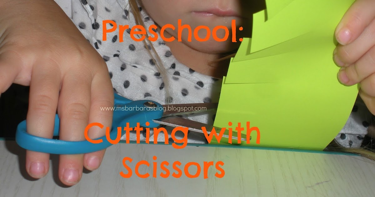 For the Children Preschool Cutting with Scissors