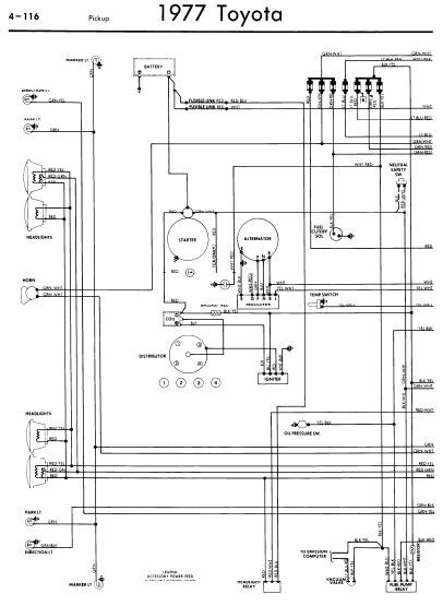 repair-manuals: Toyota Pickup 1977 Wiring Diagrams